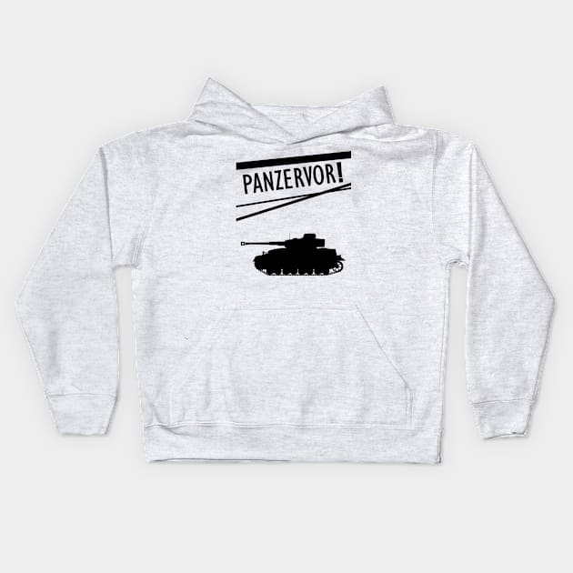 Panzervor! Kids Hoodie by Deluxion